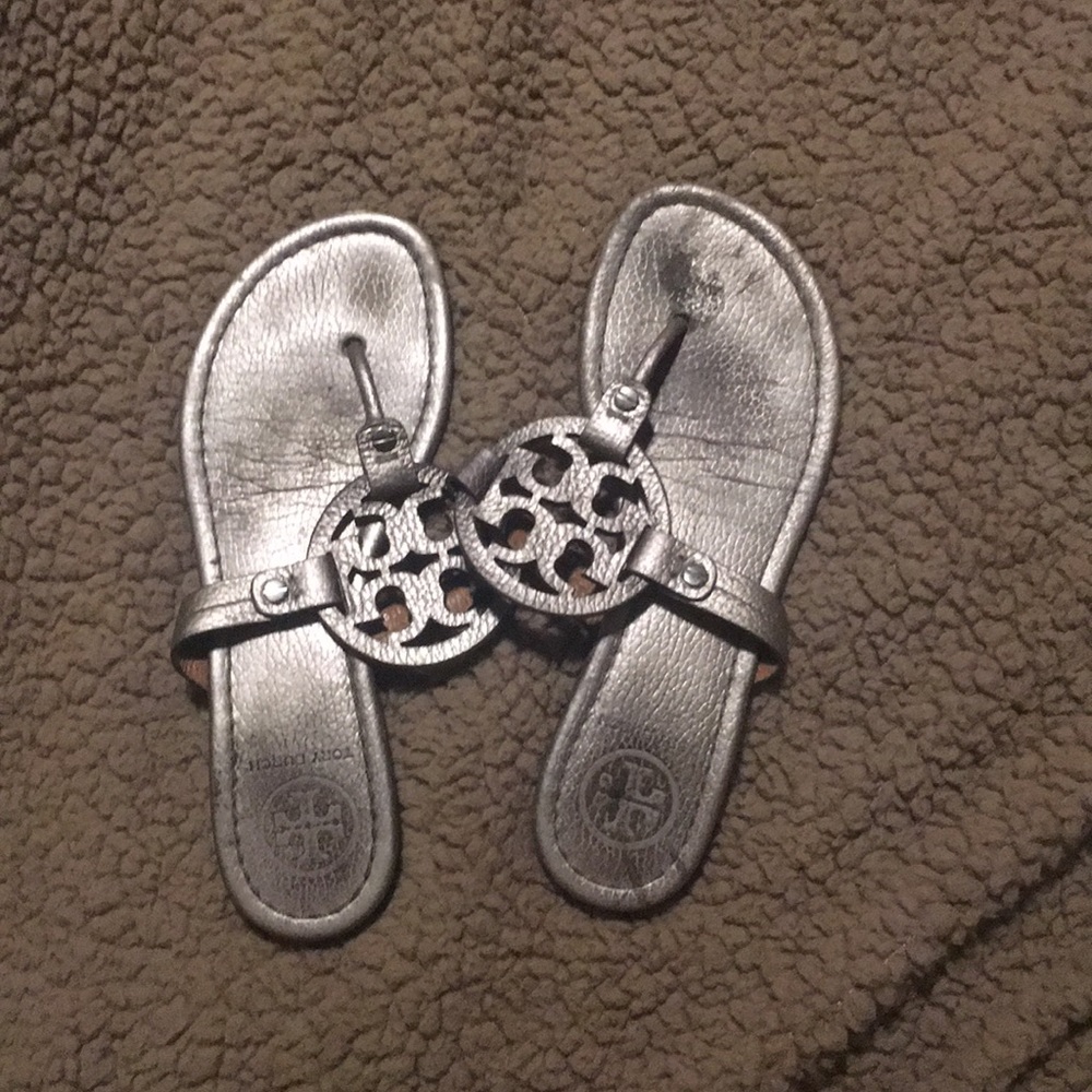 Silver Tory Burch Sandals